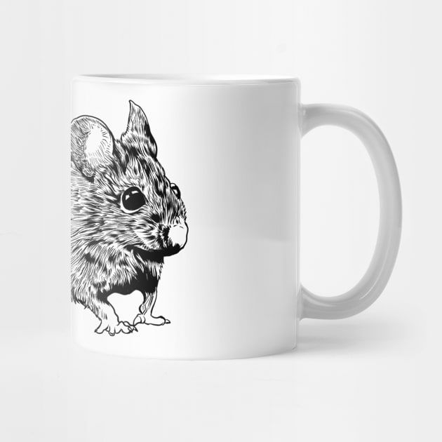 Line drawing - mouse by Modern Medieval Design